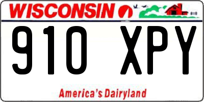 WI license plate 910XPY