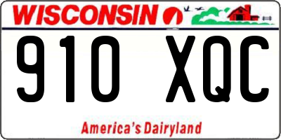 WI license plate 910XQC