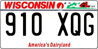 WI license plate 910XQG