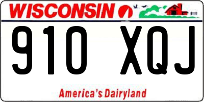 WI license plate 910XQJ