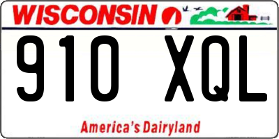 WI license plate 910XQL
