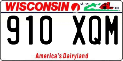 WI license plate 910XQM