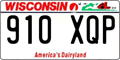 WI license plate 910XQP