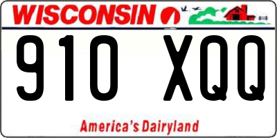 WI license plate 910XQQ