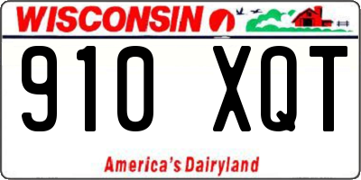 WI license plate 910XQT