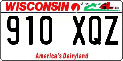 WI license plate 910XQZ