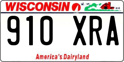 WI license plate 910XRA