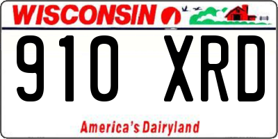 WI license plate 910XRD