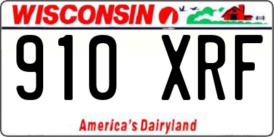 WI license plate 910XRF