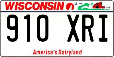 WI license plate 910XRI