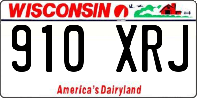 WI license plate 910XRJ