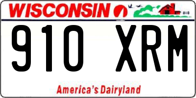 WI license plate 910XRM