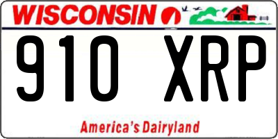 WI license plate 910XRP