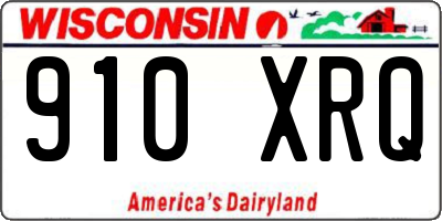 WI license plate 910XRQ