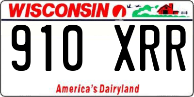 WI license plate 910XRR