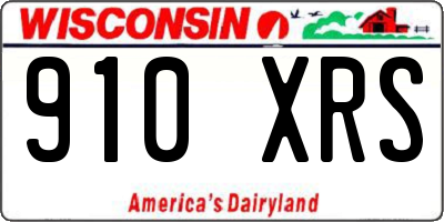 WI license plate 910XRS