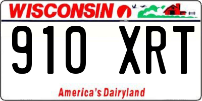 WI license plate 910XRT