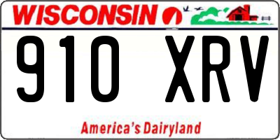 WI license plate 910XRV