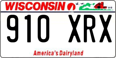 WI license plate 910XRX