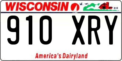 WI license plate 910XRY