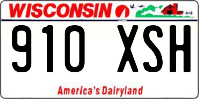 WI license plate 910XSH