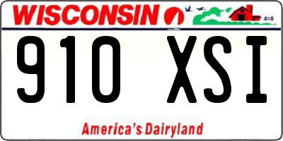 WI license plate 910XSI