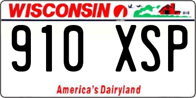 WI license plate 910XSP