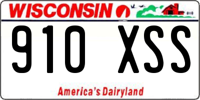 WI license plate 910XSS