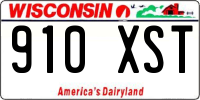 WI license plate 910XST