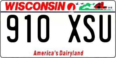 WI license plate 910XSU
