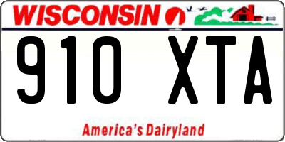 WI license plate 910XTA