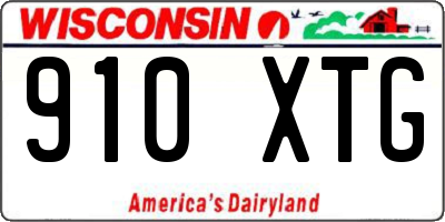 WI license plate 910XTG