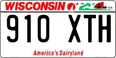 WI license plate 910XTH