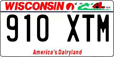 WI license plate 910XTM