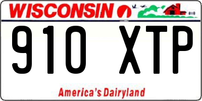 WI license plate 910XTP