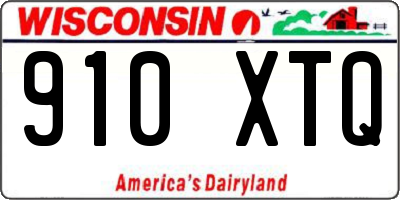 WI license plate 910XTQ