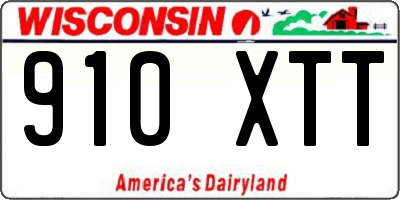 WI license plate 910XTT