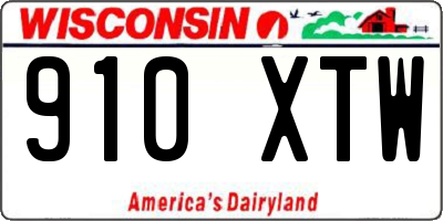 WI license plate 910XTW