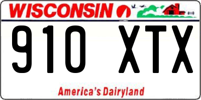 WI license plate 910XTX