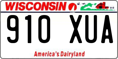 WI license plate 910XUA