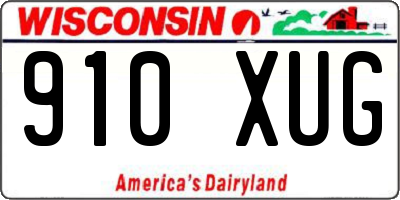 WI license plate 910XUG