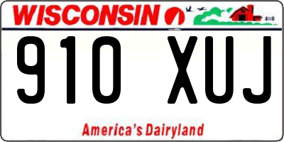 WI license plate 910XUJ