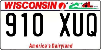WI license plate 910XUQ