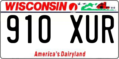 WI license plate 910XUR
