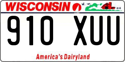 WI license plate 910XUU