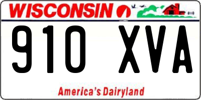 WI license plate 910XVA