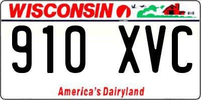 WI license plate 910XVC