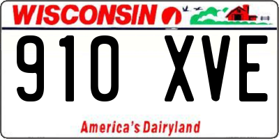 WI license plate 910XVE