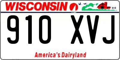 WI license plate 910XVJ