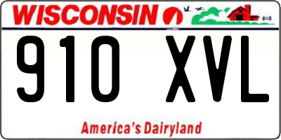 WI license plate 910XVL